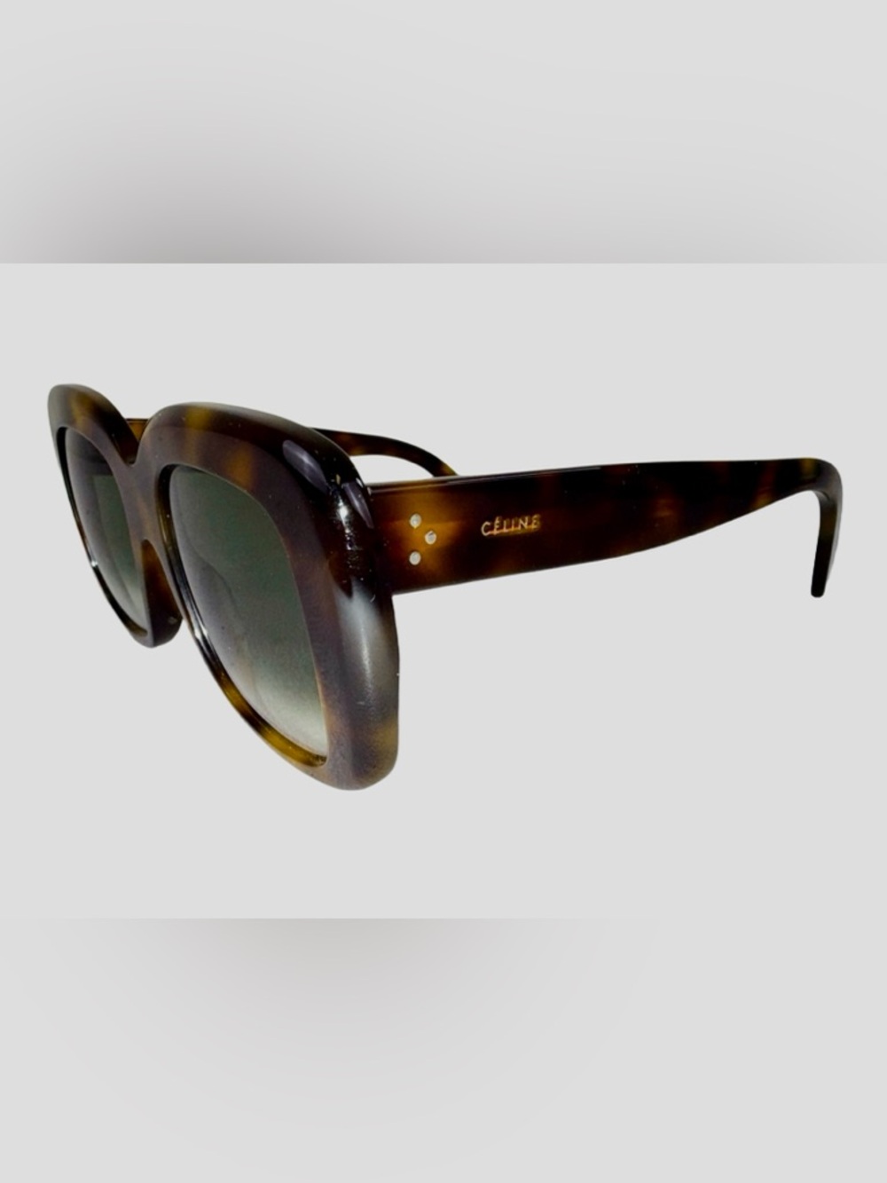CELINE STELLA OVERSIZED TORTOISESHELL SUNGLASSES - Picture 3 of 10